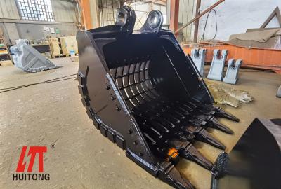 China JS200 Excavator Rock Sieve Bucket Backfilling Trenches for sale