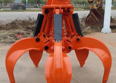 China 6-50t Stone Grapple Hydraulic Grab Bucket For Mini Excavator Orange Peel Grab for sale
