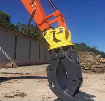 China Q355B Hydraulic Rock Grapple For Excavator SH300 SH420 for sale
