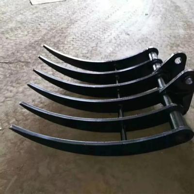 China 6 Teeth 10-13 Ton Excavator Root Rake For Deawoo DH100 DH130 DH150 for sale