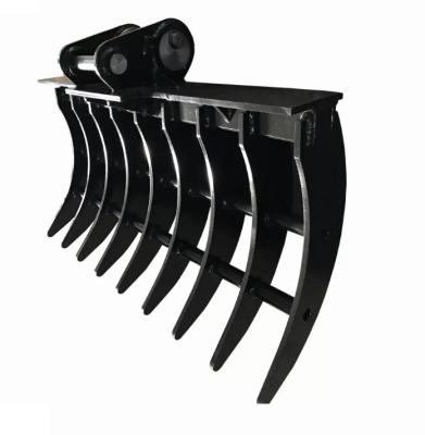 China Standard Shape Heavy Duty Black Brush Rake Attachment for Effective Land Clearing for sale
