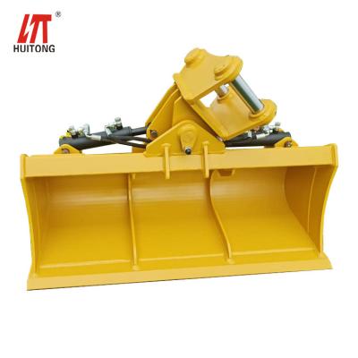 中国 Reclining Digging Bucket Heavy Duty Steel Tilt Bucket Red/Yellow 販売のため