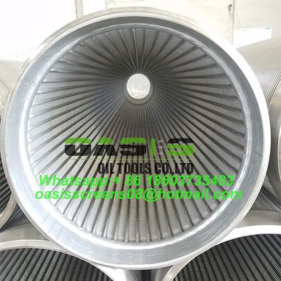 China Round v wire 1.00mm slot  stainless steel 316L Johnson water well screens for sale