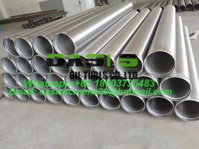 China Stainless steel 304/304L/316/316L continuous slot wedge wire cylindrical screens for sale