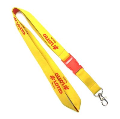 China Yellow Name Badge Woven Lanyards , Key Chains Neck Strap Fast Delievely for sale
