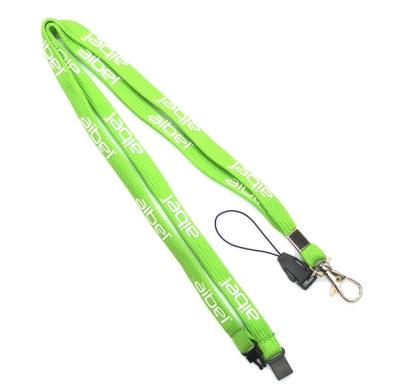 China Green Event Tubular Safety Breakaway Lanyards Branded Environmental Protection for sale