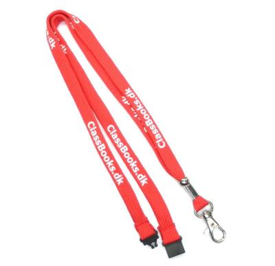 China Red Personalized Tubular Screen Printed Lanyards For School / Business Conference for sale