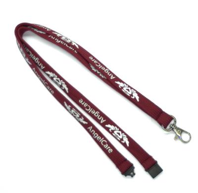 China Brown Visitor / College Tubular Ribbon Lanyards Durable Custom Neck Strap for sale