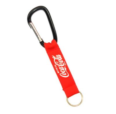 China Metal Ring Carabiner Key Chain , Black Carabiner Keychain 60MM +  32  MM Dia for sale