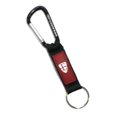 China PVC Rubber Label Custom Carabiner Keychain Clips Environmental Protection for sale