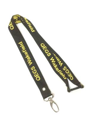 China Polyester Woven Lanyards / Promotional Custom Neck Lanyards With Logo Printing for sale