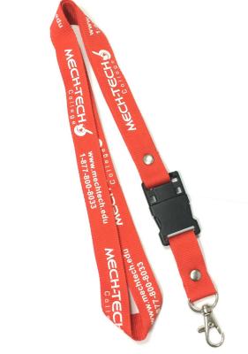 China Office Promtional Polyester Custom Id Lanyards , White Logo Id Card Holder Neck Strap for sale