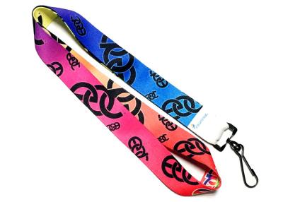 China CMYK Color Mixed Silk Screen Lanyards , Full Color Lanyards With Nice Looking Pattern for sale