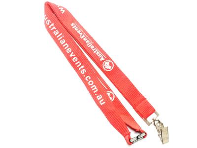 China Customized Polyester Id Card Lanyards With Bulldog Clips / Plastic Buckles for sale