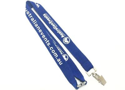 China Metal Clip Safety Custom Breakaway Lanyards Woven Printed For Sports Game for sale