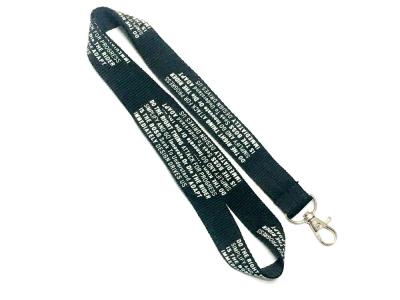 China Black Cool Custom Polyester Lanyards Heat Tranfer Printing For Office for sale