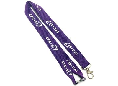 China Safety Break Flat Polyester Lanyard With Metal Hook Accessories Size 900*20mm for sale