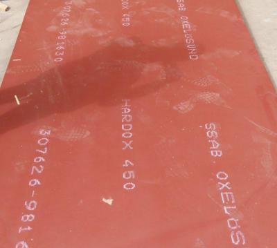China Placa de acero suave laminada en caliente Brinell  400 de  500 antiusuras en venta