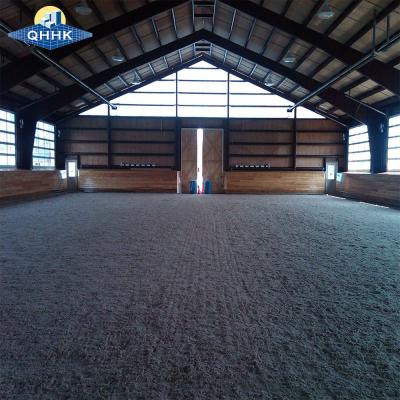 China Metal Stables Pre Engineered Steel Buildings Riding Arenas Without Columns for sale