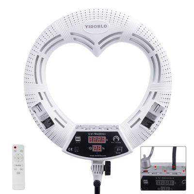 China Digital 18inch LED Selfie Ring Light Heart Shaped 96 Watt Live Streaming youtube video Ring Light remote control for sale