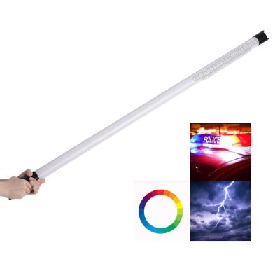 China DMX 4ft LED RGB Video Tube Light Wand Rechargeable Battery Photographic Light Stick 360 Colors 10 effects for sale
