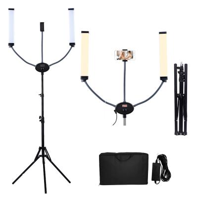 China 50W Double Arms LED Fill Light With Adjustable Brightness Two Arms Photo Fill Light à venda