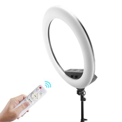 中国 Live Streaming 22 Inch Ring Light Led Video Fill Lamp With Tripod Stand 5500k 販売のため