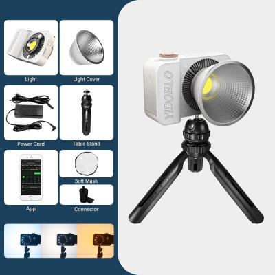 China Cob video light led fill lights 60watt camera accessories with softbox 2700-7500k app control for photography à venda