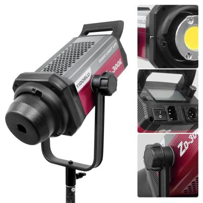 China 220v Film Lighting Equipment Cob Video Light 300w Led Photography Lighting With 280cm Tripod Stand en venta