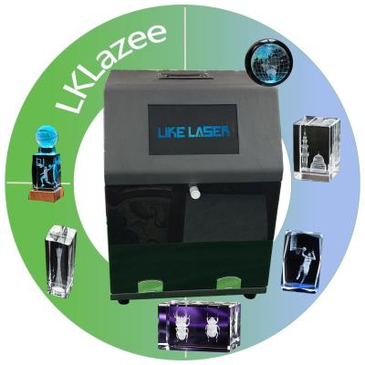 China LK-IS-3DA 100000h Laser Lifetime Mini 3D Green Photo Crystal Glass Block Engraving Machine for sale