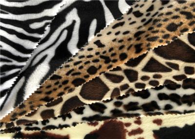 China Skin Print Velboa Faux Fur Fabric 100% Polyester Velvet For Clothes for sale