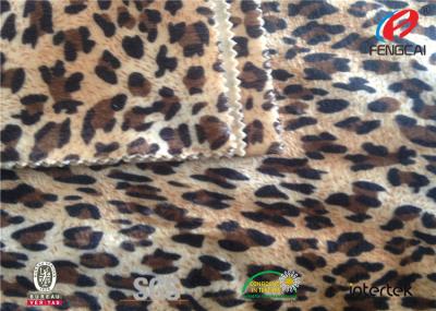 Chine Tissu imperméable de velours d'impression de léopard, taille faite sur commande de fourniture de pile de tissu de velours à vendre
