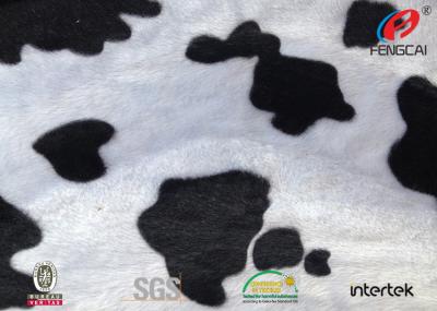 China Black And White Shiny Velvet Cloth Material , Brushed Poly Velvet Fabric 150CM Width for sale