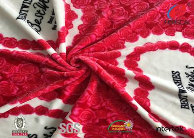 China Home Textile Printed Minky Plush Fabric , Polyester Velvet Tapestry Fabric Ultra Soft for sale