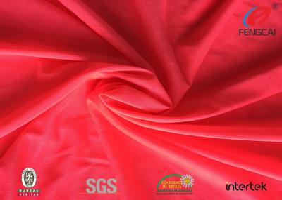 China Tela vermelha brilhante do material fluorescente do poliéster, tela alta do uniforme da visibilidade à venda