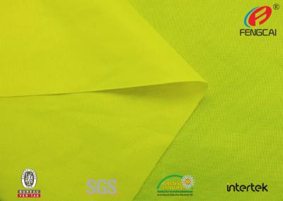 China 75D Hi Vis Yellow Fabric , Hi Vis Reflective Material Customized Width / Weight for sale