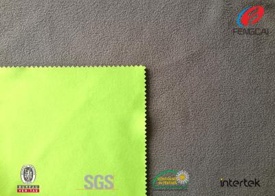 Chine Du jaune 3 de la couche TPU poly 5% matériel enduit fluorescent de Spandex du tissu 95% à vendre