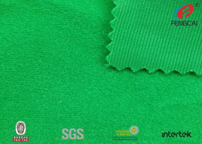 China El color verde cepilló la tela del punto del punto del poliéster para la anchura del cuadro de billar el 150CM en venta