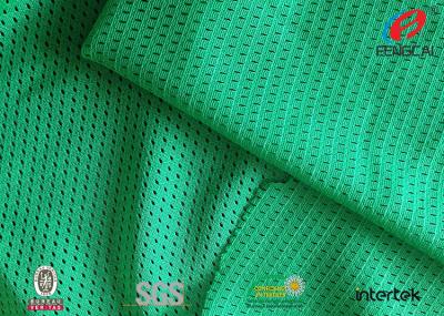 China Lime Green Dull Sports Mesh Fabric 100 Polyester Moisture Wicking Fabric  5*1 Design for sale