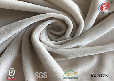Chine Tissu d'ouatine tricoté par bout droit brillant chaud de tissu de velours de Spandex de polyester à vendre