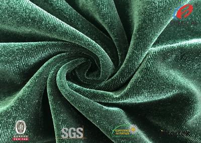 China 250gsm 92 Polyester 8 Spandex Fabric By The Yard , Turquoise Velvet Fabric for sale