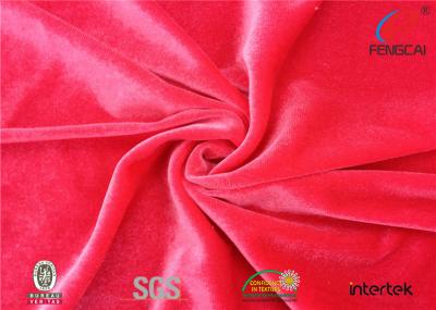 China Coral Stretch Velour Fabric , Soft Stretch Crushed Velvet Fabric For Curtains for sale