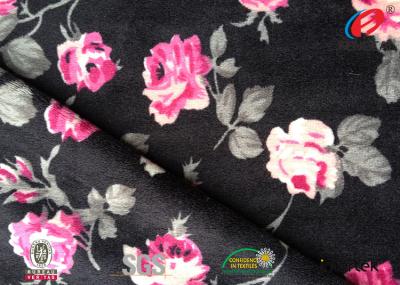 China Printed Flower Patterned Velvet Upholstery Fabric For Bedding Article Solid Technics for sale