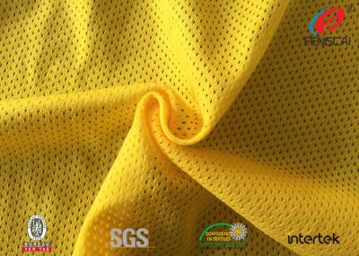 China 7*1 54D FDY SHINY Polyester Micro Mesh Fabric , Yellow Swimsuit Mesh Fabric for sale