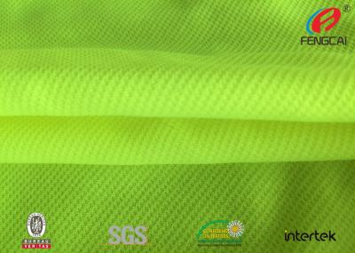 China Birdeye Mesh Fluorescent Material Fabric 100 Polyester With SGS EN20471 for sale