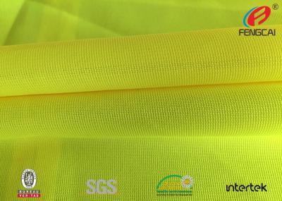 China tejido de poliester de la visibilidad de la anchura de los 85CM alto, PRUEBA reflexiva amarilla de la tela EN20471 en venta