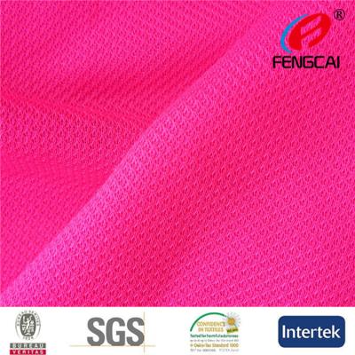 Chine tissu de Knit de couplage de 75D DTY 130gsm, tissu 100% de doublure de polyester de rouge à vendre
