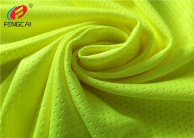 China High Visibility Polyester Fluorescent Mesh Material Fabric , Elastic Mesh For Vests for sale