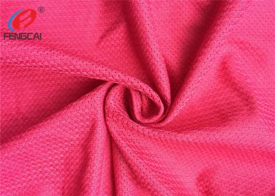 China Plain Dyed Knitted Athletic Sports Mesh Fabric 100 % Polyester Garment Fabric for sale