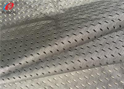 China 100% Polyester Sports Mesh Fabric Net Knitted Fabric For Lining In Grey Color for sale